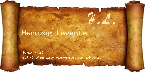 Herczog Levente névjegykártya