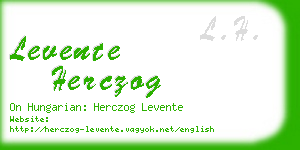 levente herczog business card